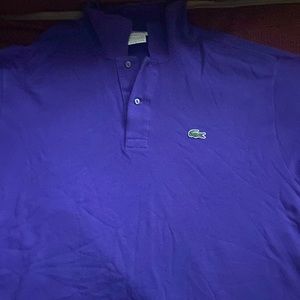 purple lacoste polo